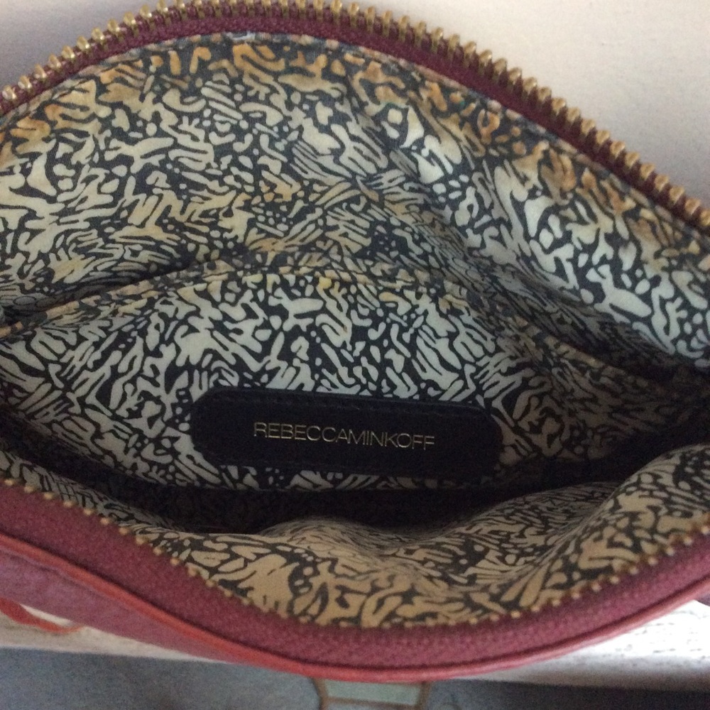 Rebecca Minkoff Burgundy Leather Crossbody Bag - Picture 6 of 7